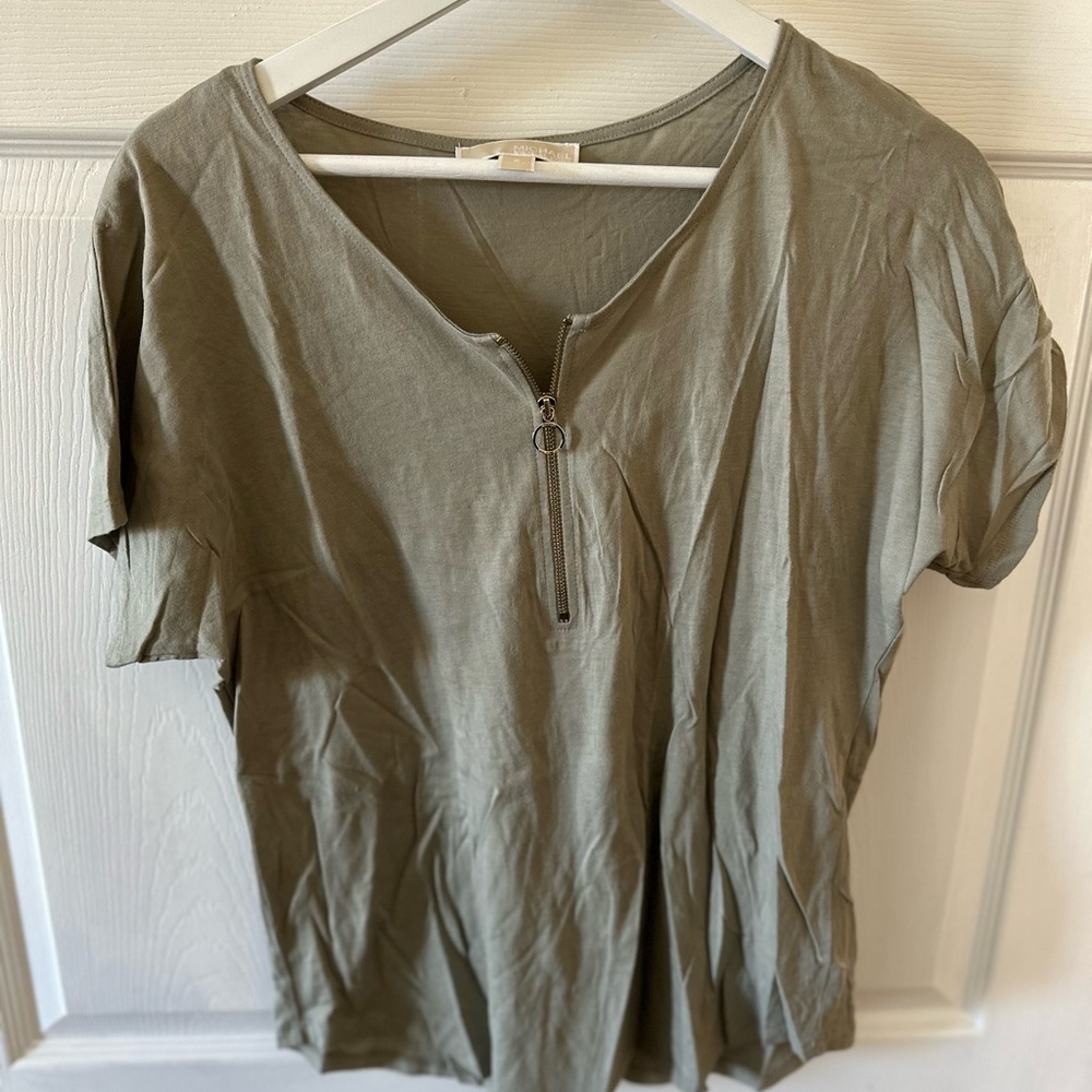 Michael Kors Sage Green Short Sleeve Top